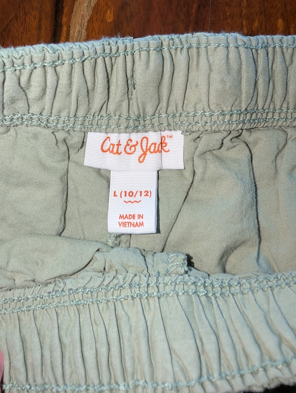 Green Eyelet Shorts - Picture 3 of 4